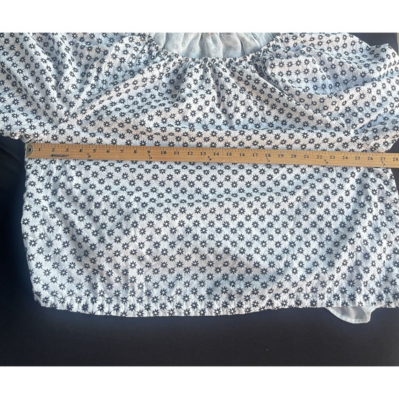 Calvin Klein Blouse Womens Plus Size 3X Lined Balloon Sleeve Boho Floral - Picture 9 of 11